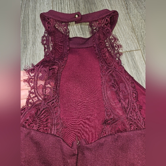 Lulu’s Endlessly Alluring Plum Purple Lace Open Back Bodycon Dress size M new - Picture 8 of 10